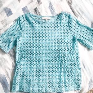LOFT Eyelet blouse